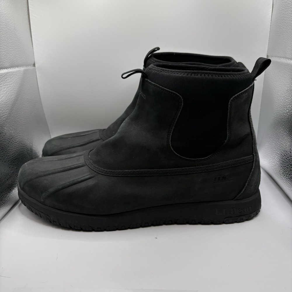 L.L.Bean Men's 13 M Black Duck Boots 200g PrimaLoft Insulated Waterproof Winter
